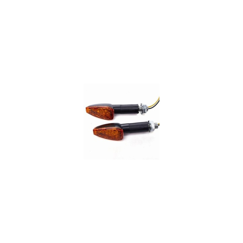 LED knipperlichten 4 cm arm, met achter indicatie (per paar) oranje